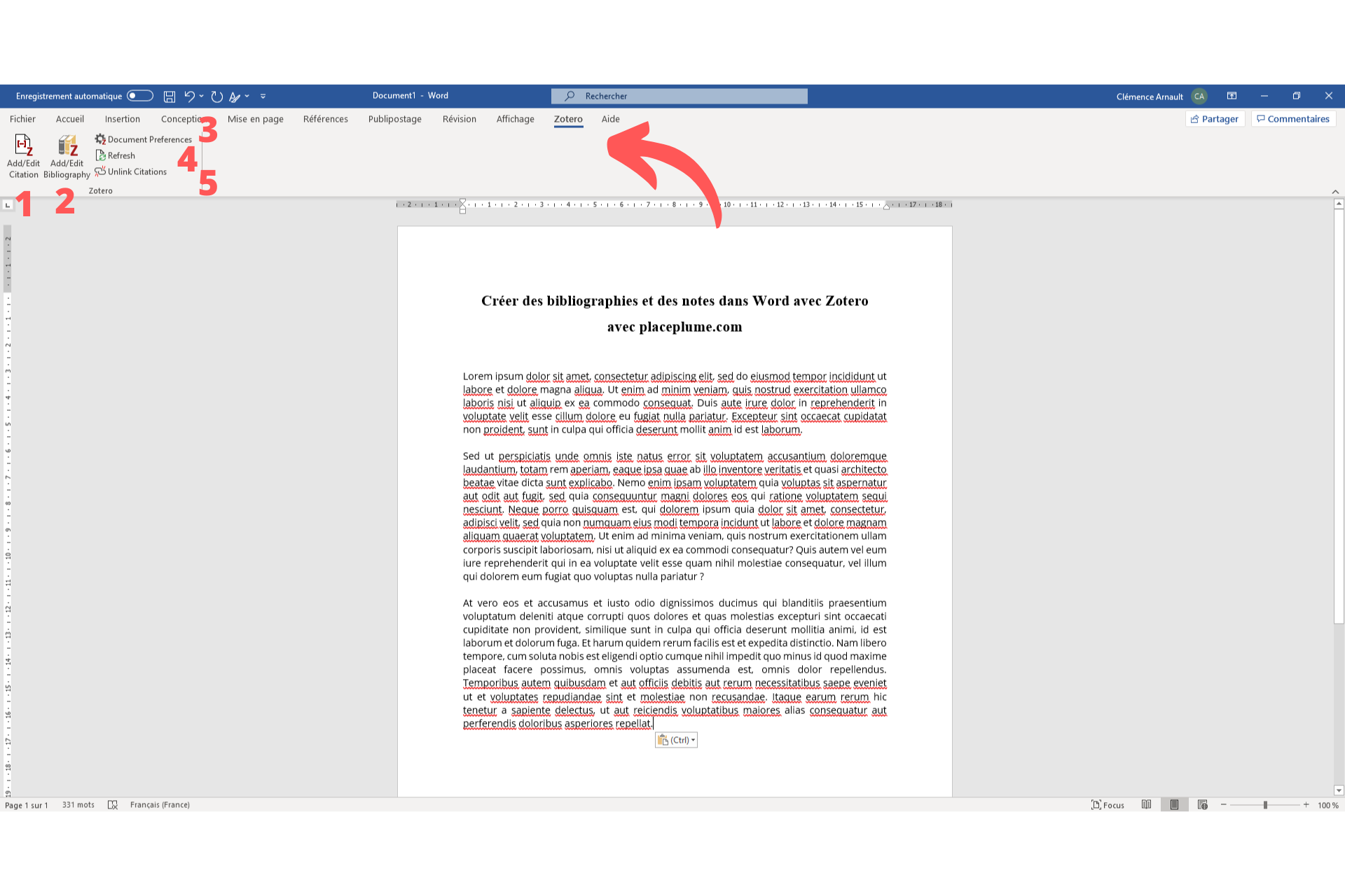 Créer Une Bibliographie Et Des Notes Dans Word Avec Zotero - Place Plume