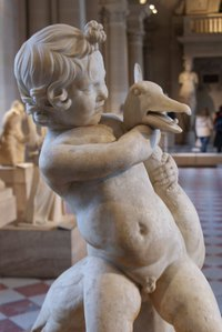 Enfant à l'oie, Rome, IIe s. apr. J.-C., musée du Louvre, © Clémence Michalski 