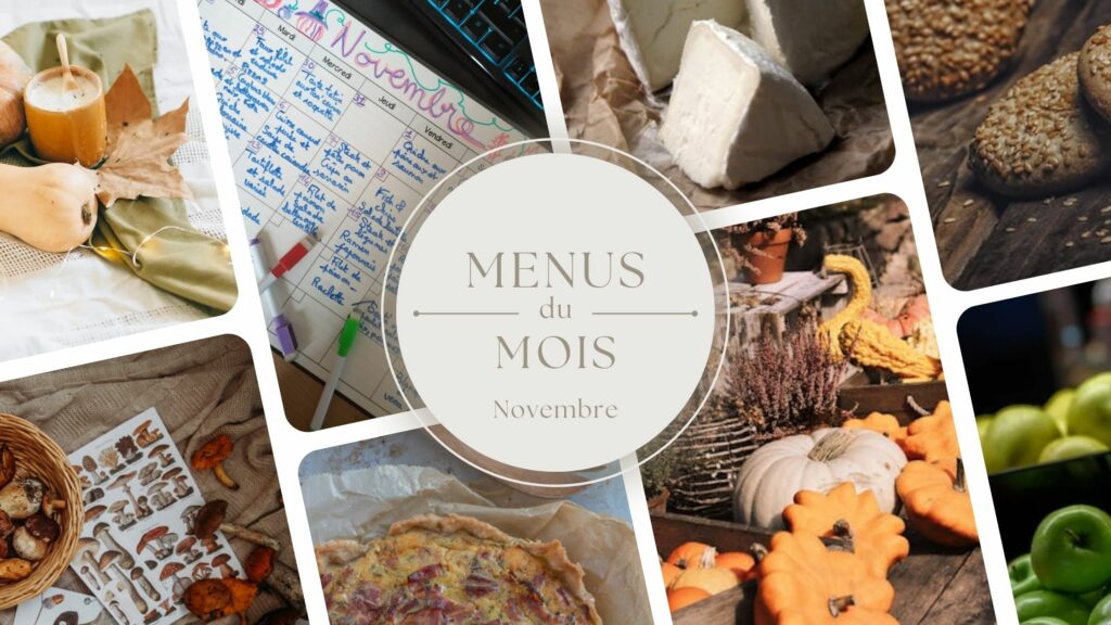 idées de menus - novembre - couge - champignon - automne - quiche -fromage